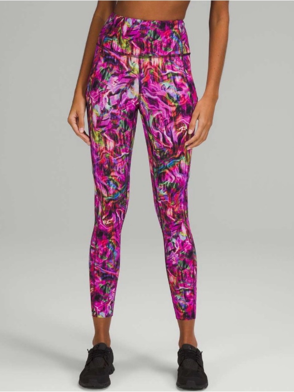 Lululemon Fast and Free High-Rise Tight 25" *Nulux Hyper Flow Pink Multi